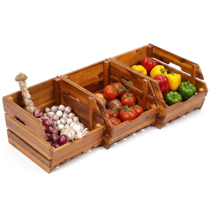 Pull Out Spice Rack Organizer - Smooth Sliding Solid Wood Cabinet Shelf